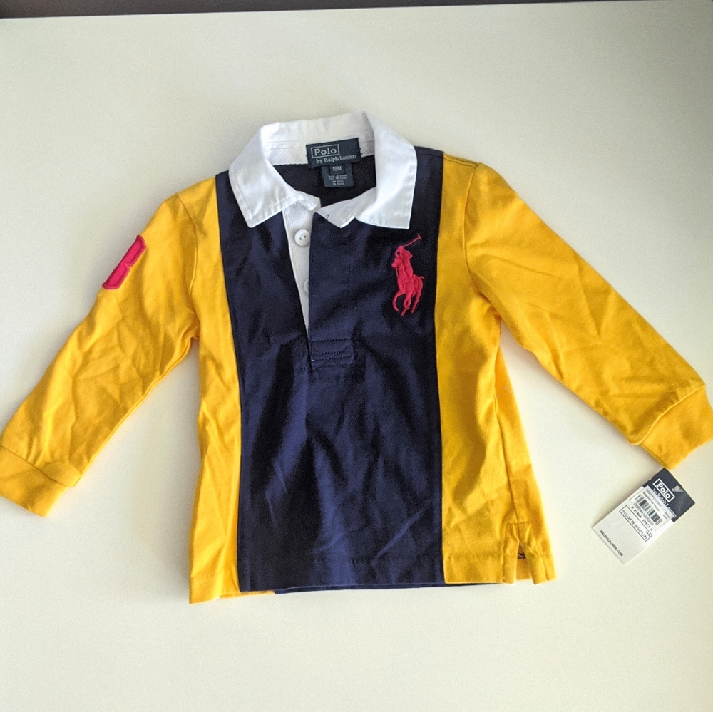 NWT Ralph Lauren long sleeve polo - 18mo